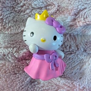 Hello Kitty Princess Vinyl Figure with Pink / Purple Dress and Yellow Crown